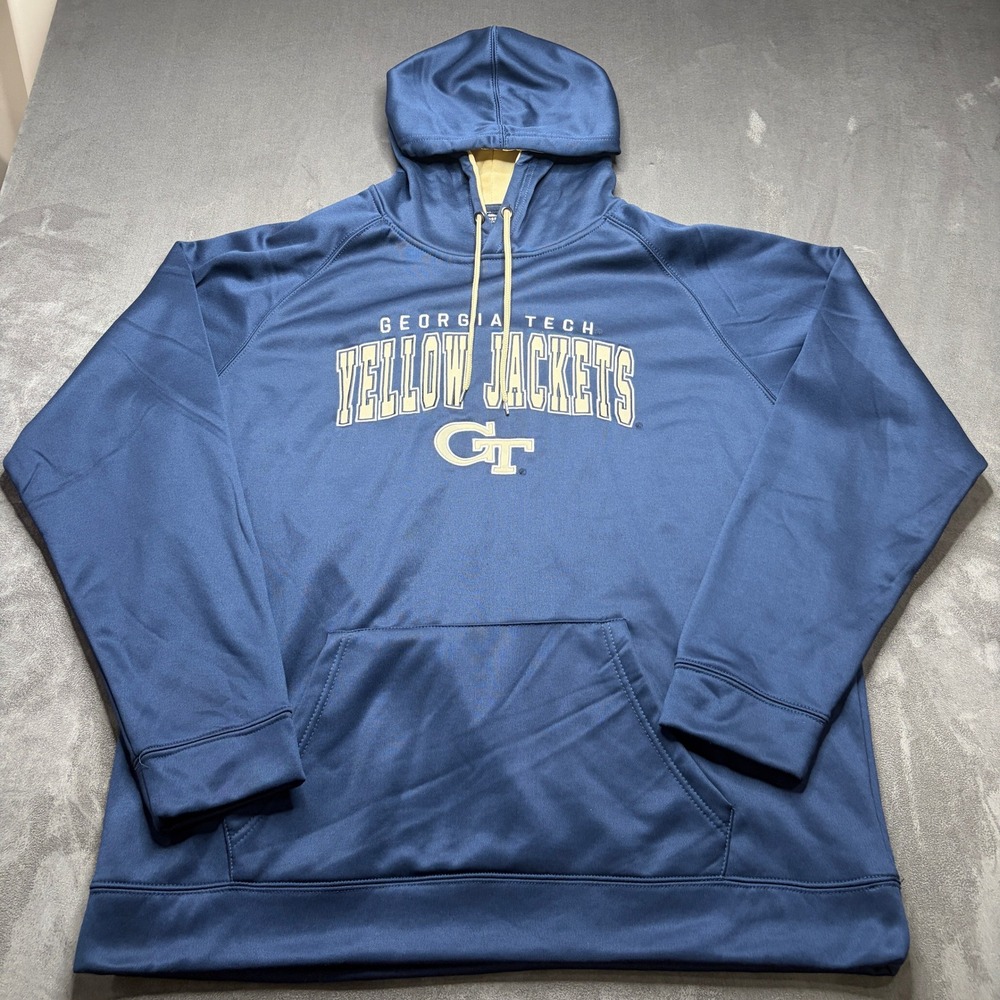 Colosseum Georgia Tech Sweatshirt Hoodie Mens XXL Navy Campus Team Collegiate